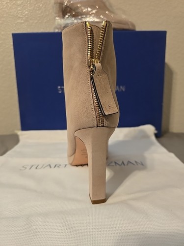 Stuart Weitzman Heeled Bootie Pink Delphine Suede Ankle ! Women's Size US 6 ! - Picture 7 of 9