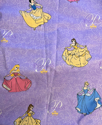 Disney DANCING PRINCESSES COTTON Fabric - 2 2/3 yds - Lavender w/Sparkles - New!