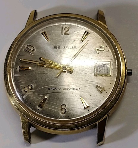 Benrus 17 Jewels Date Window Watch Head please read Description series#3061 - 第 2/8 張圖片