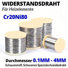 Widerstandsdraht Cr20Ni80 Ø 0,1mm - 4mm Heizdraht 2.4869 Styropor Schneidedraht