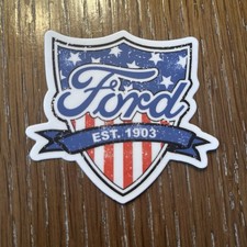 American Flag With Ford Emblem Sticker Vinyl Decal Car Truck American Flag With Ford Emblem Sticker Vinyl Decal Car Truck