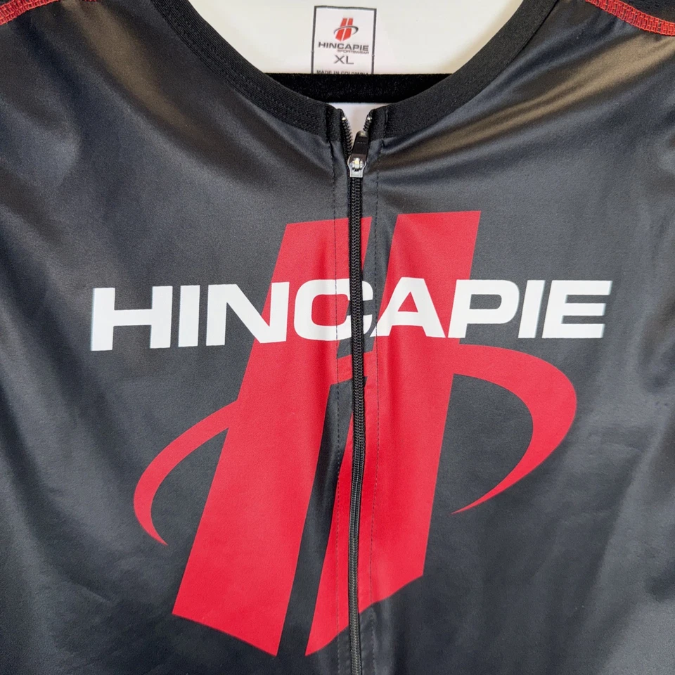 Top de triatlón Hincapie para hombre negro y rojo talla XL logotipo grande bolsillo trasero Foto 2 de 4