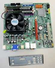 ECS MCP61PM-GM REV 2.2 SocketAM2 Motherboard, 15-V06-012200 with Processor & RAM