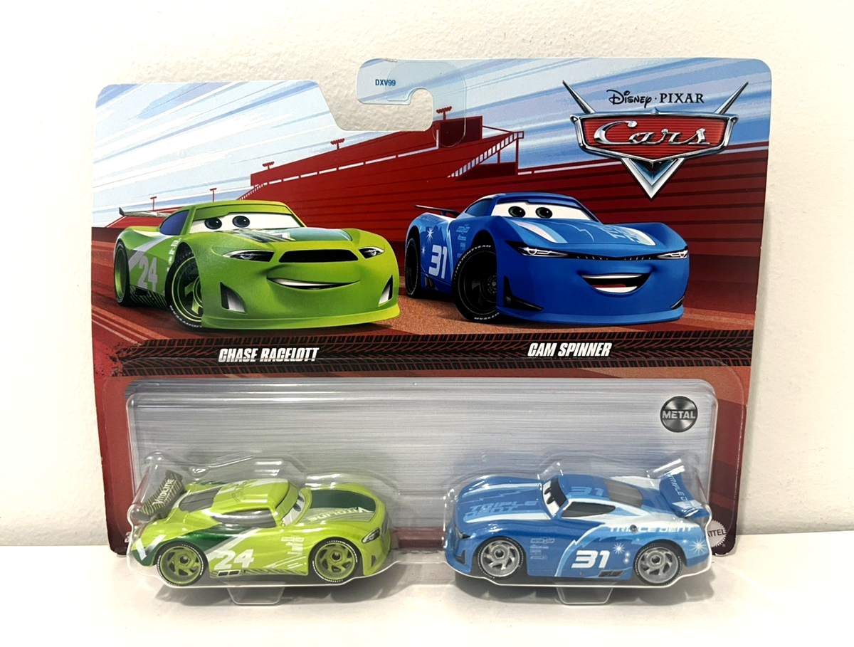 DISNEY PIXAR CARS 3 CHASE RACELOTT & CAM SPINNER 2-PACK #24 & #31