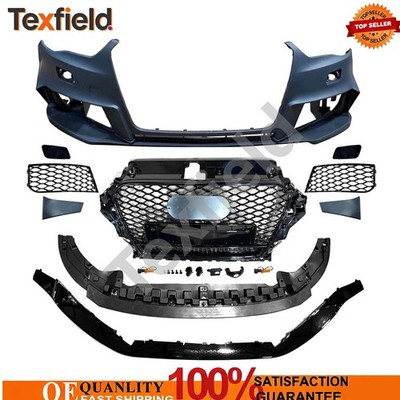 Fit 2014-2016 Audi A3/S3 To RS3 Style Complete Bumper Cover Include Lip W/Grille