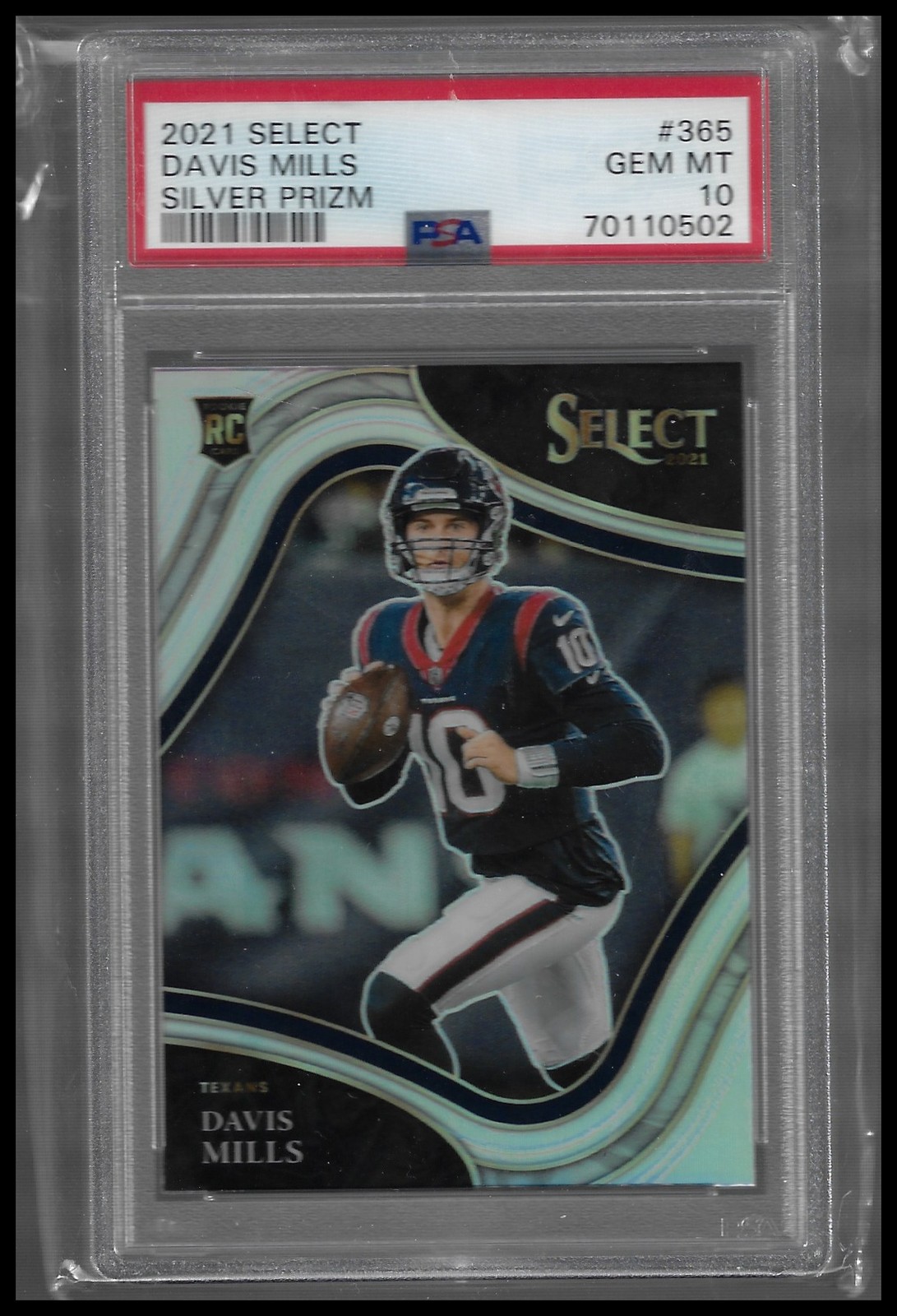2021 Panini Select #365 Davis Mills Silver Prizm Field Level PSA 10