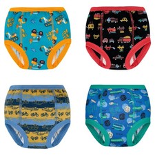 MooMoo Baby 4 Packs Training Underwear Absorbent Vehicle Potty Training Pants...