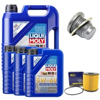 MotoröL Filter Set 5W-40 Liqui Moly 8 Liter + Schraube FüR Opel Vivaro Movano