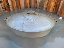 Wagner Ware Sidney -O- Oval Roaster 265 Drip Drop Baster Cast Aluminum Vintage