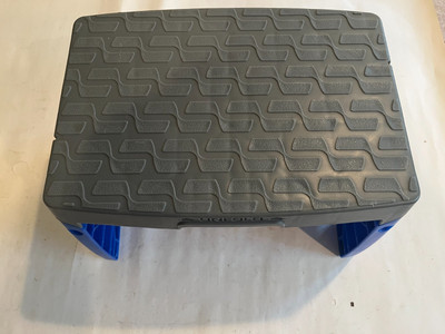 Cosco 1 step Molded folding step stool type 1A gray and blue
