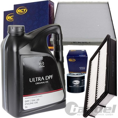 FILTERSET INSPEKTIONSKIT+ORIGINAL MAZDA 5W-30 DPF ÖL passend für 2.0 DI MAZDA 6