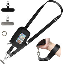 Clip and Go Phone Strap Crossbody with RFID Wallet, Cell Phone Lanyard for Women