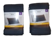 Mainstays King Two Gray Diamond Sham's