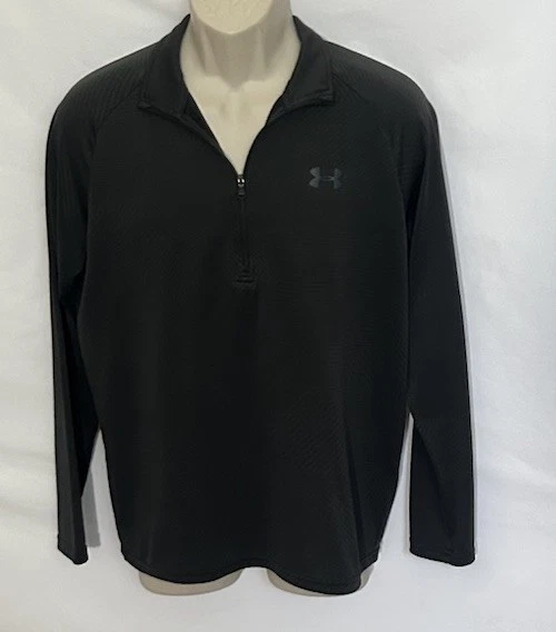 Under Armour Mens 1/2 Zip Athletic Shirt Loose Fit Gray Heatgear Medium NWOT
Opens in a new window o