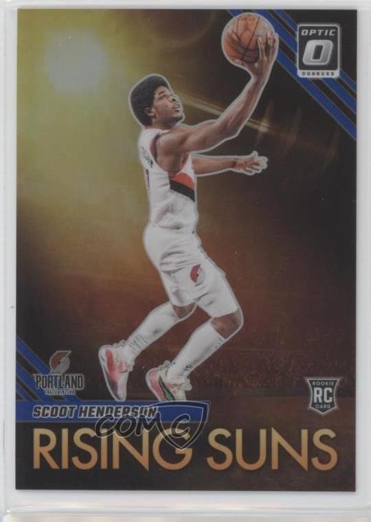 2023 Donruss Optic Rising Suns Blue Prizm 5/49 Scoot Henderson #17 Rookie RC 1q7