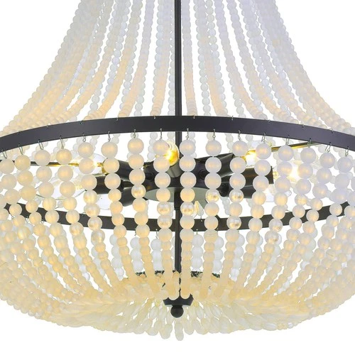 Crystorama Rylee 24" Wide Matte Black Crystal Chandelier - Picture 5 of 6