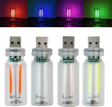 4PCS Dimmable USB Touch Control Led Night Lights, Glass Plug in USB Light Bulbs,