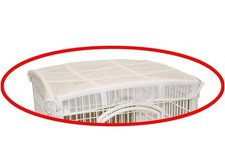 IRIS USA Dog Playpen Cover White Nylon Mesh White Fits 4 Panel Pen Cover Only 