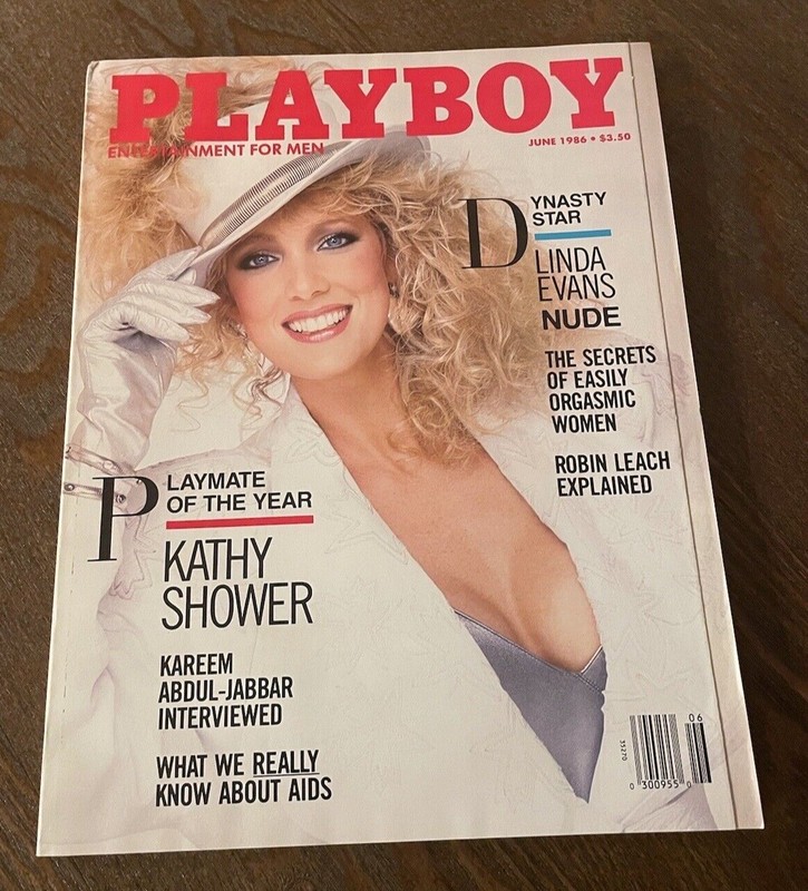 PLAYBOY JUNE 1986 , Dynasty Star Linda Evans, Playmate of the Year KATHY SHOWER