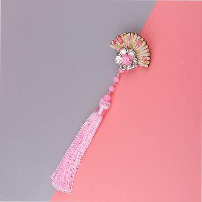 Vintage Chinesisch Haarschmuck Haarklammer Haarspange Quaste Blumen Haarclip