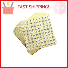 dealzEpic - Number Stickers - 1 to 100 Self Adhesive 0.4" Small Round Labels | I