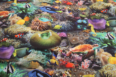 Korallen Unterwasser Stoff Unterwasser Korallen Wandtapete TenStickers