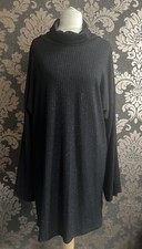 PLT PrettyLittleThing Ribbed Metallic Fibre Short Dress Ladies Size8