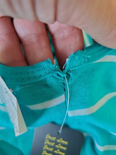 Turquoise And White Striped Maxi Dress - Picture 10 of 10