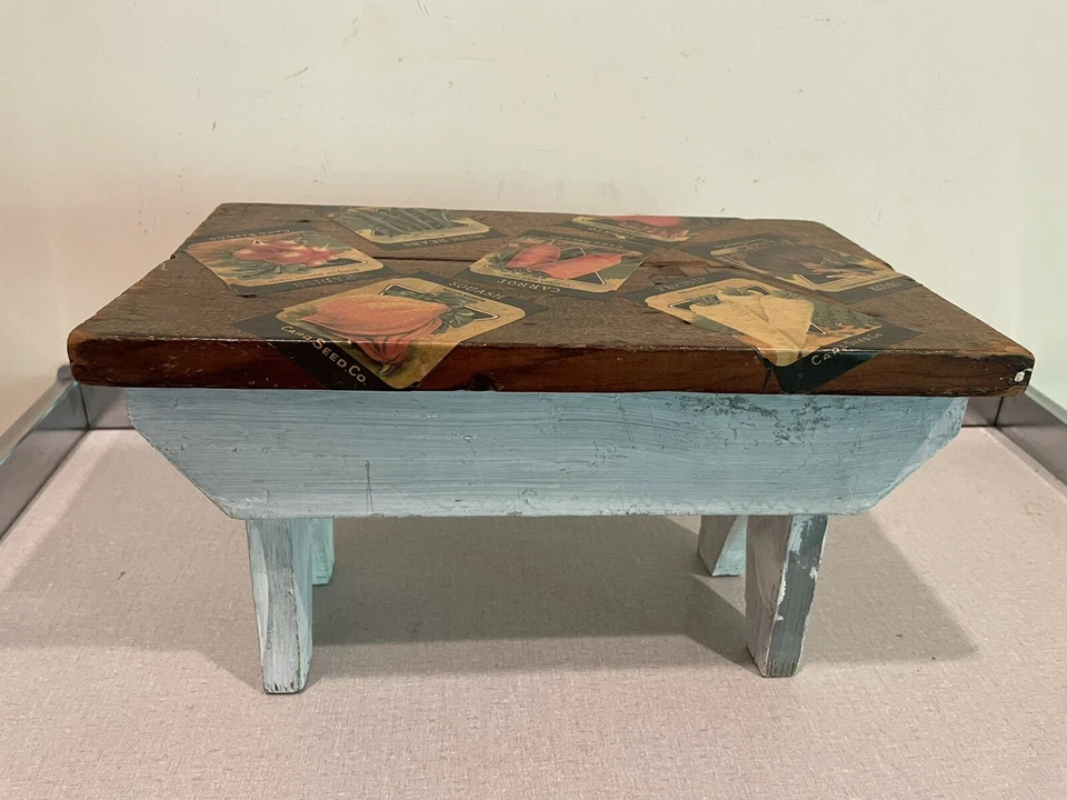 Taburete de ordeño taburete escalonado Chippy PINTADO casa de campo de colección Foto 3 de 4