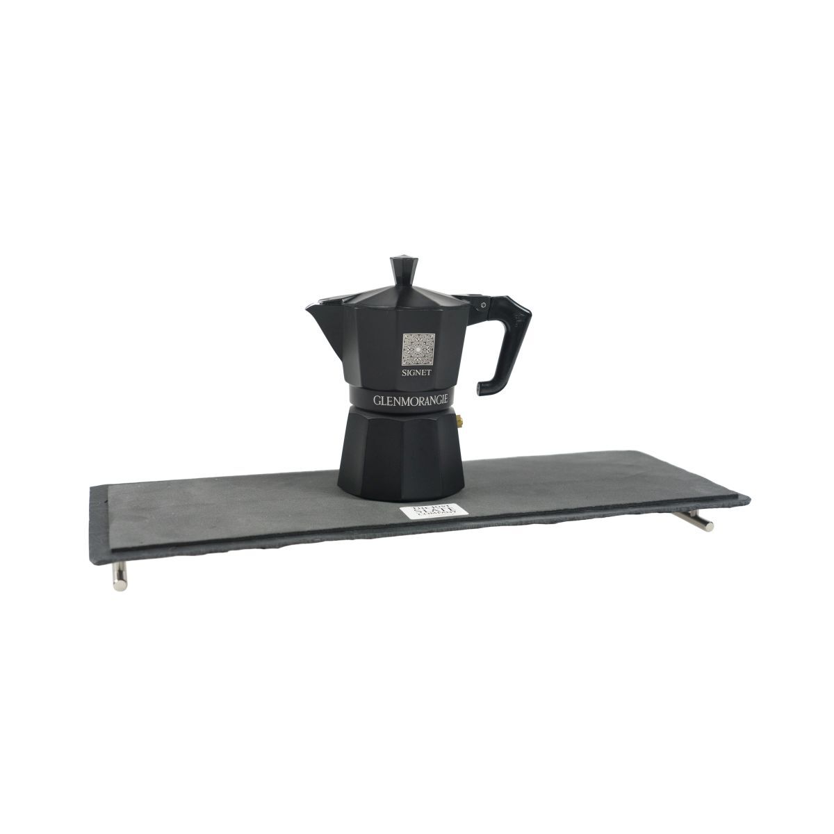 Glenmorangie Espresso Kaffe Kanne inkl. Schiefertablett Tray & Pot Signet Serve