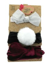Baby Essentials 3 Pack Infant Headbands 0 - 24 Months
