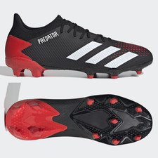 black and red predator football boots