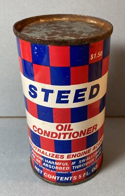 Vintage Steed Oil Conditioner Can Advertising  SEALED FULL CAN