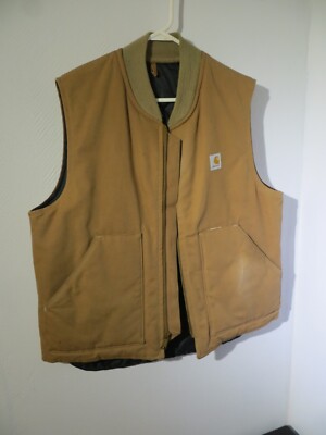 Vintage Carhartt Brown Duck V01 Vest Men's Large Arctic Wear