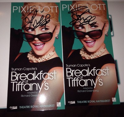 Pixie Lott signierter Flyer Frühstück in Tiffany's Theater 100 % Original