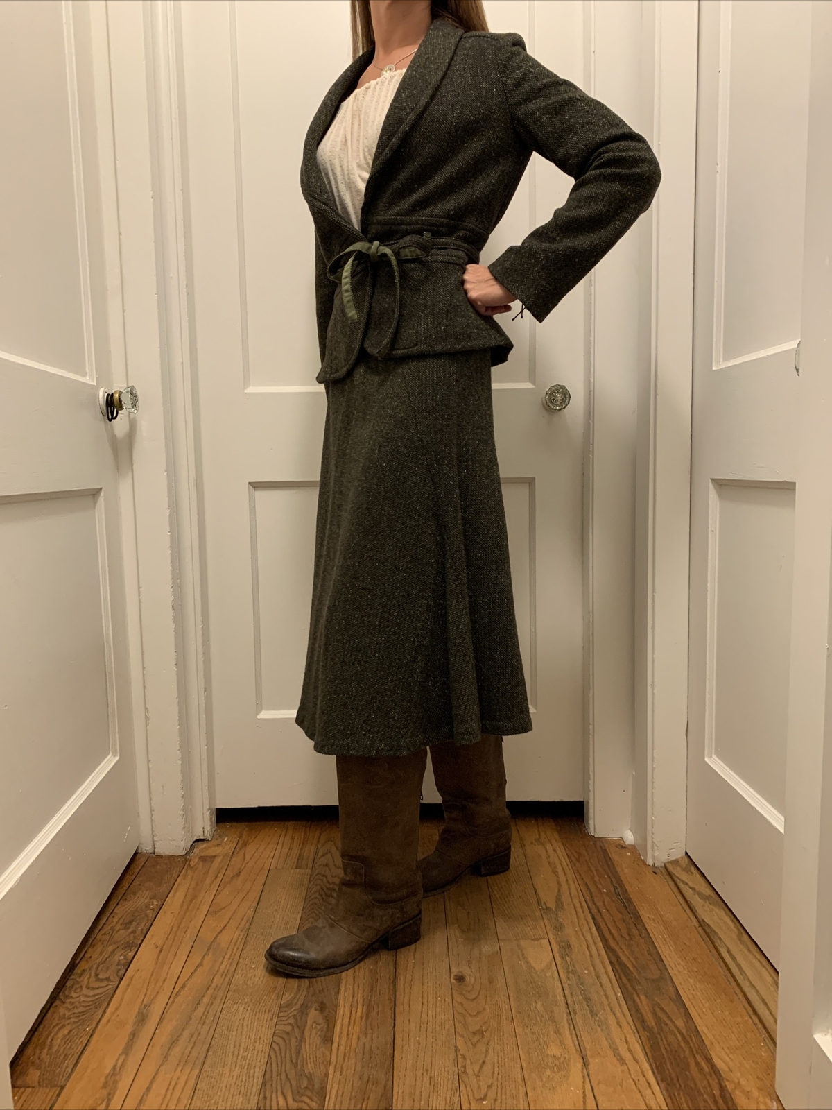 Womens Banana Republic Suit Jacket And Skirt Wool … Gem