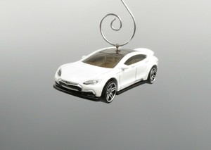 Details About Tesla Model S White Car Custom Christmas Tree Ornament Adorno
