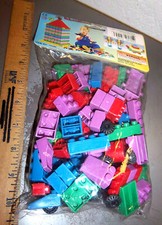 stacking plastic block toy for building fun shapes new in bag - for kids 5 yrs