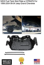 NEW Fuel Tank Skid Plate w/ STRAPS For 1999-2004 99-04 Jeep Grand Cherokee