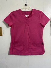 KOI Kathy Peterson 283 Pink Short Sleeve 4 Pocket V-Neck Scrub Top Medium