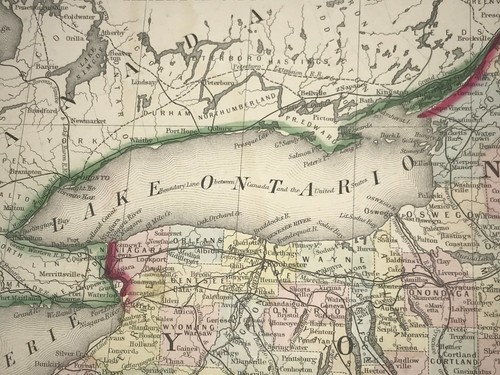 NORTHEAST UNITED STATES 1860 AUGUSTUS MITCHELL LARGE ANTIQUE MAP  - Picture 6 of 11