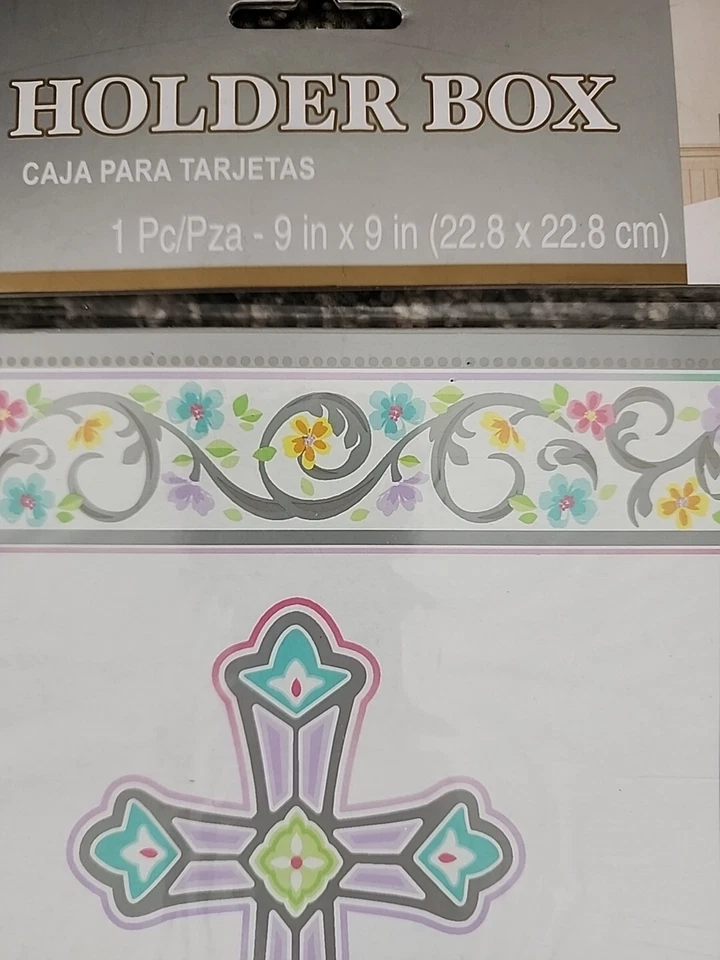 Portatarjetas decoración fiesta fiesta Pascua tema religioso cruz día bendito Foto 2 de 4
