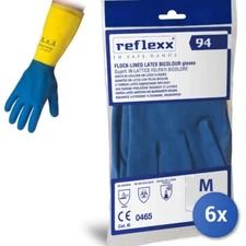 6X Bicolor Work Gloves Fleece Lined Size M Reflexx 96 Made In Italy