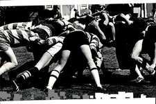 LG896 '77 Orig Greg Gilbert Photo LAKESIDE vs OVERLAKE WOMEN'S RUGBY High School