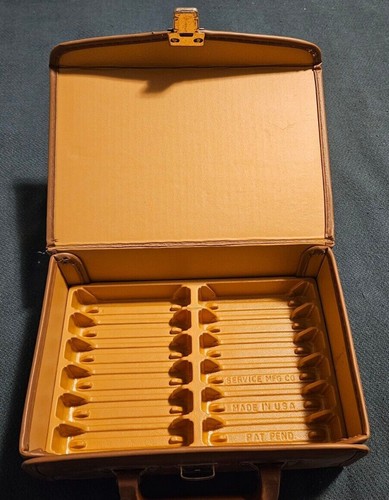 Cassette Carrying Case Holds 12 Cassettes Brown