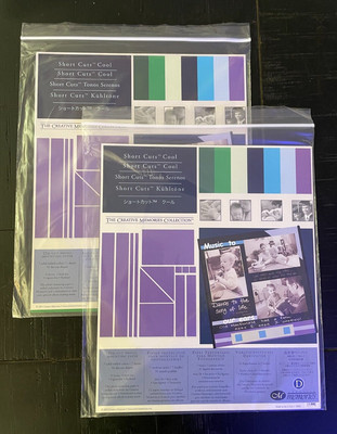 2 Packs Creative Memories Shortcuts Short Cuts COOL Die Cut Photo Mounting Paper
