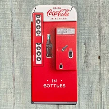 Classic Coke Bottle VENDING MACHINE Sign Coca-Cola METAL Hanging Wall Home Decor