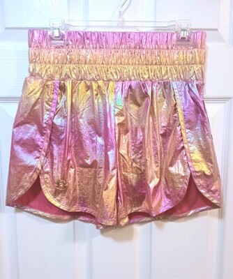 Simply Southern High Waist Short Shorts Medium Pink Metallic Built in ...