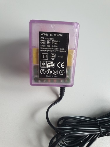 Netzteil Power Grip SL-5910 ergonomischer Griff Game Boy Color Ladegerät | Clear - Picture 4 of 6
