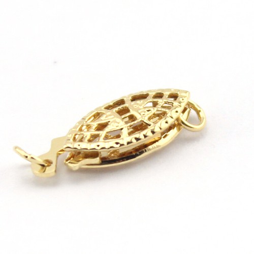 High Quality Jewelry Findings Real 14K Gold Plated Flower Hollow Box Clasp 10pcs - Picture 29 of 30